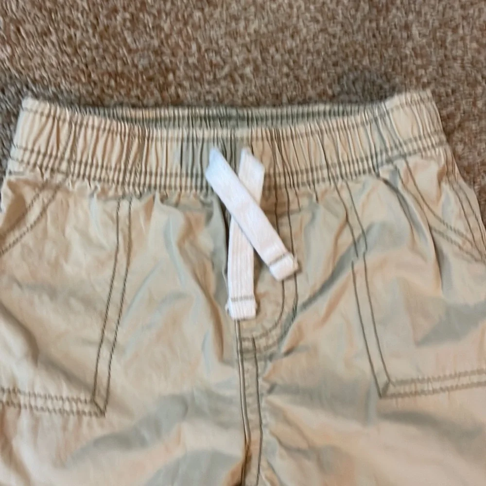 Carter’s beige elastic waist pull up pants 24M